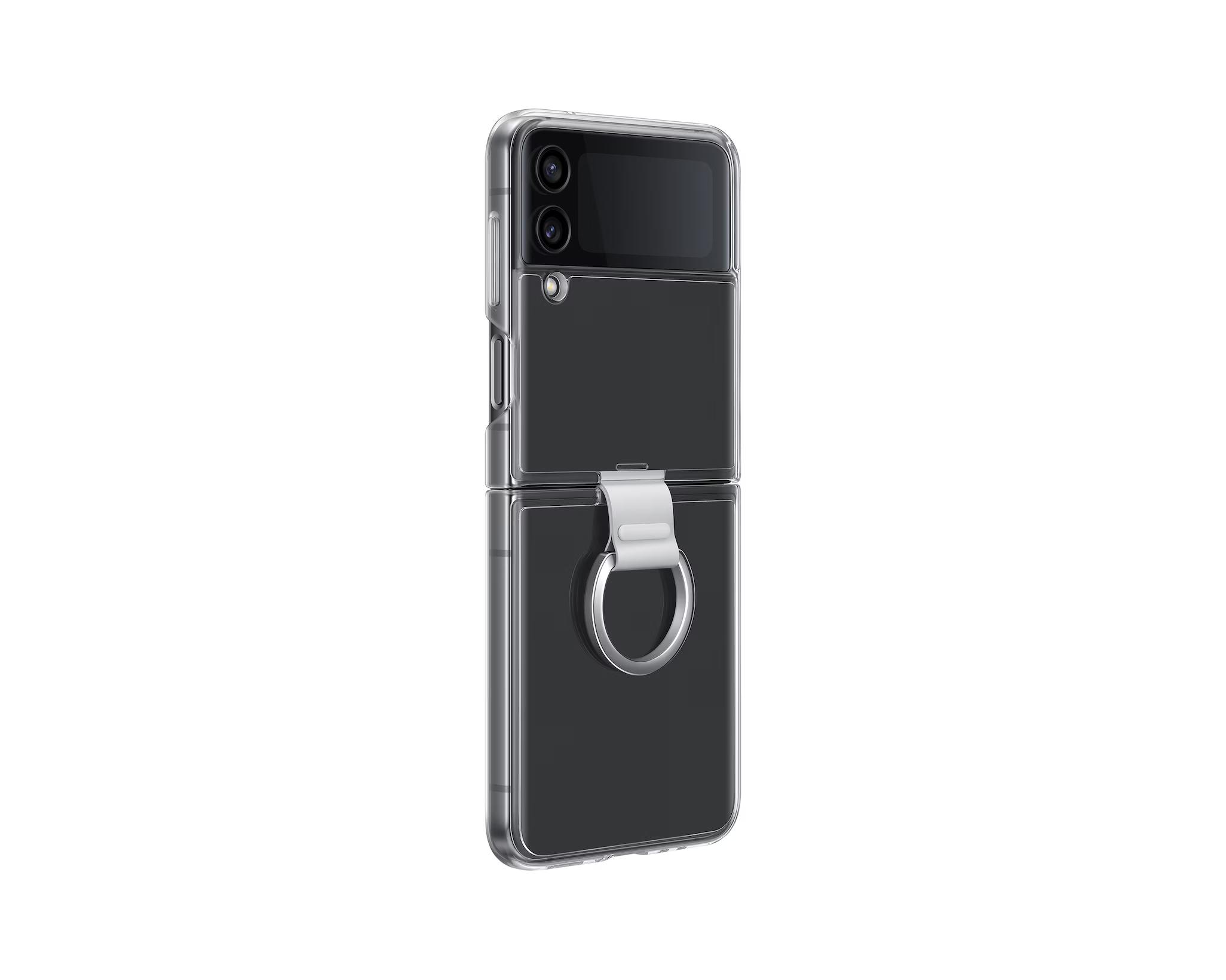 Coque transparente Galaxy Z Flip4 avec anneau